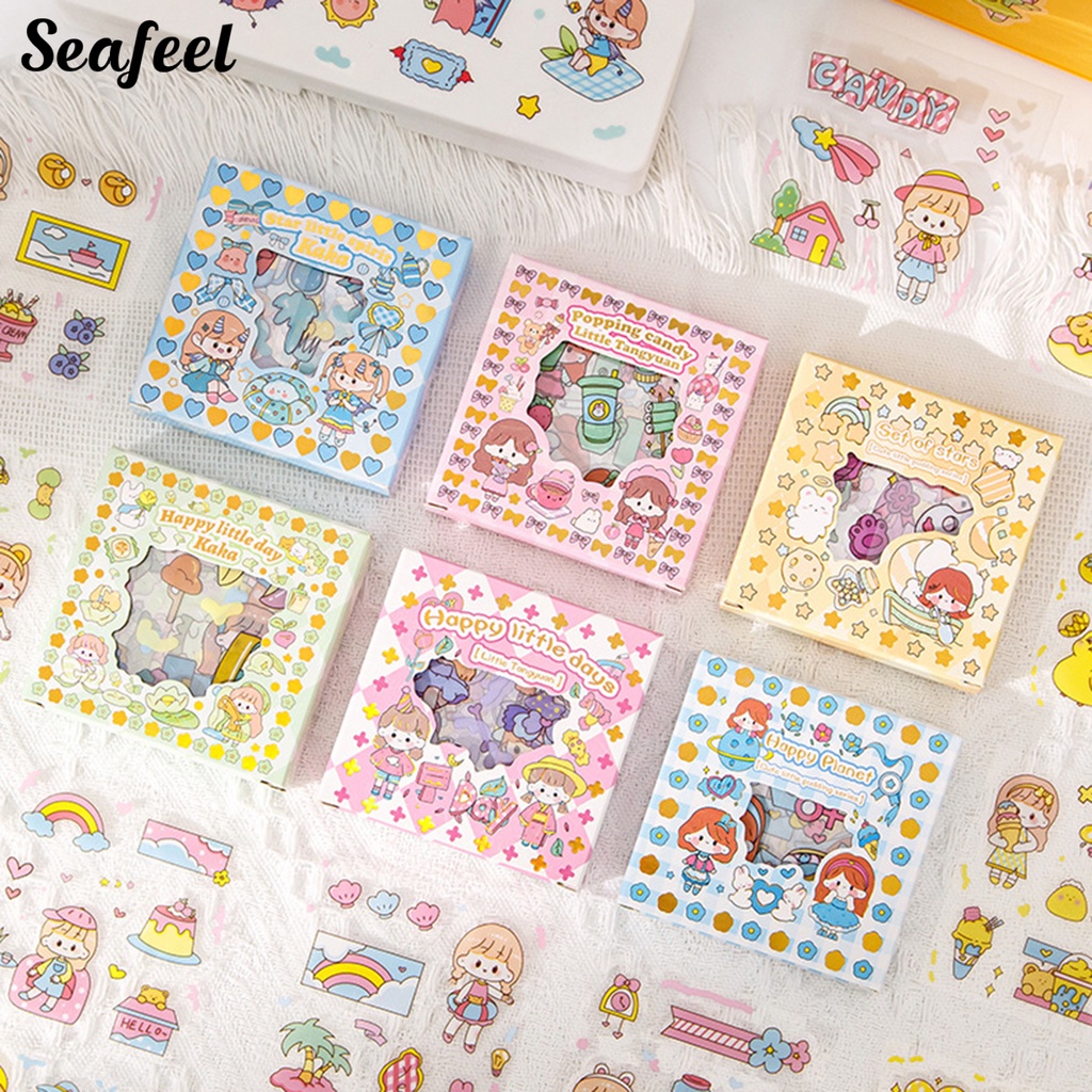 Bộ 100 Nhãn Dán Tự Dính Hình Thú Cưng Hoạt Hình Dễ Thương Có Thể Tháo Gỡ Trang Trí Sổ Tay