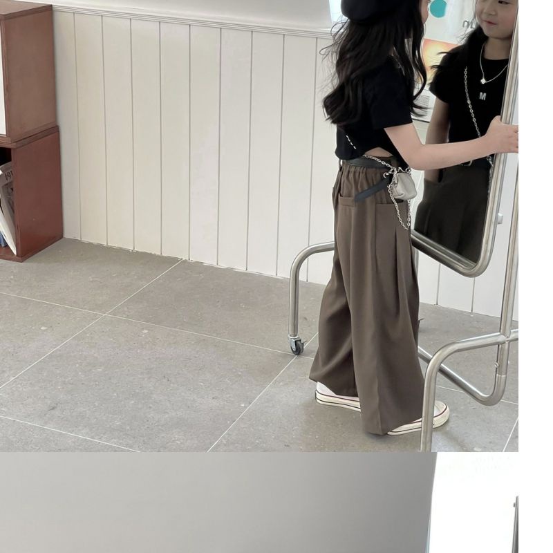 Áo Thun Cotton Ngắn Tay Màu Sắc Trơn Thời Trang Mùa Hè Cho Bé Gái