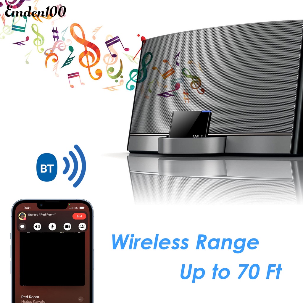 Thiết Bị Nhận Tín Hiệu Âm Thanh Bluetooth 30 Pin Cho Gia Đình