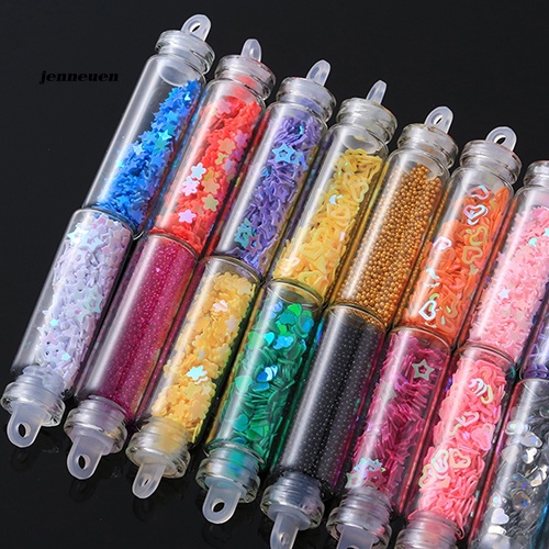 Bộ 20 Miếng Dán Trang Trí Móng Tay Hình Lọ Thủy Tinh Mini