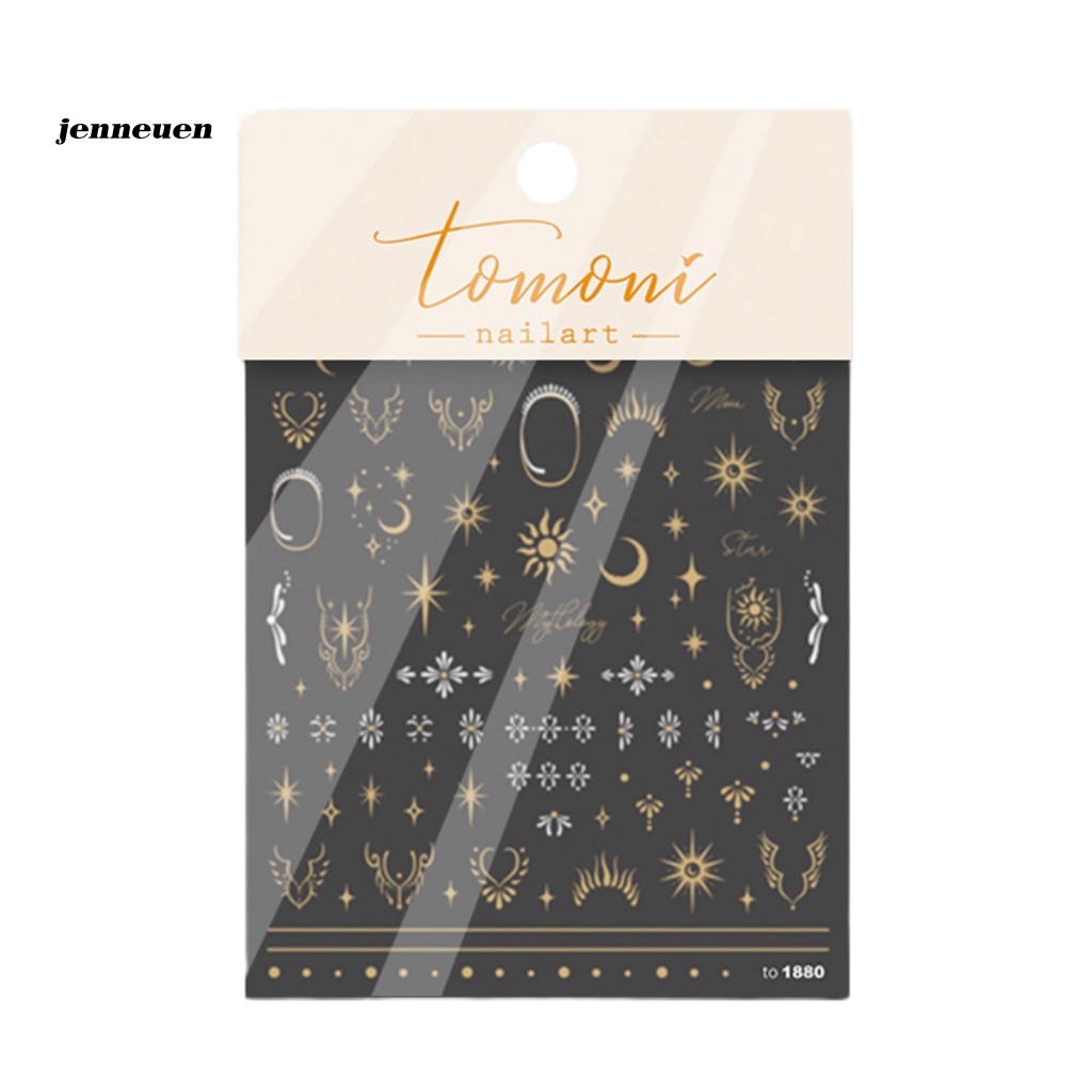 Nhãn Dán Trang Trí Móng Tay Tự Dính Siêu Mỏng Hình Trăng Sao