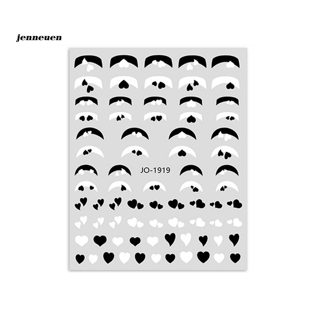 Miếng Dán Chuyển Màu Họa Tiết Trái Tim Trang Trí Móng Tay Nghệ Thuật Màu Sắc