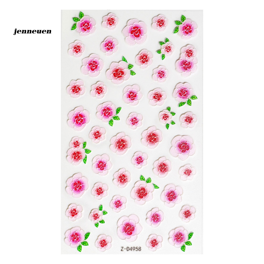 Miếng Dán Trang Trí Móng Tay Siêu Mỏng Họa Tiết Hoa Xinh Xắn