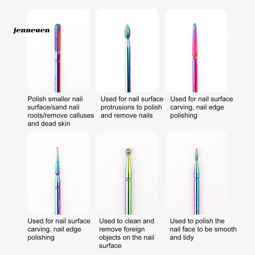 Bộ 30 Đầu Mài Đánh Bóng Móng Tay Chịu Nhiệt Nhiều Màu Sắc