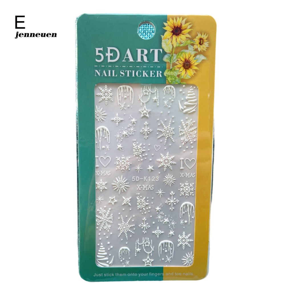 Miếng Dán Trang Trí Móng Tay Chủ Đề Giáng Sinh Dễ Sử Dụng