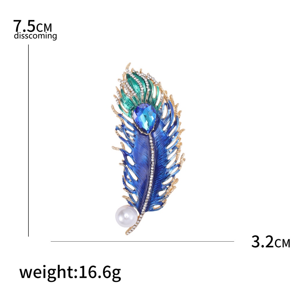 Áo Thun SL SL SL SL SL SL SL| Ghim Cài Áo Hình Lông Công Đính Đá Zircon Cổ Điển Độc Đáo Cho Bất Kỳ Dịp Nào