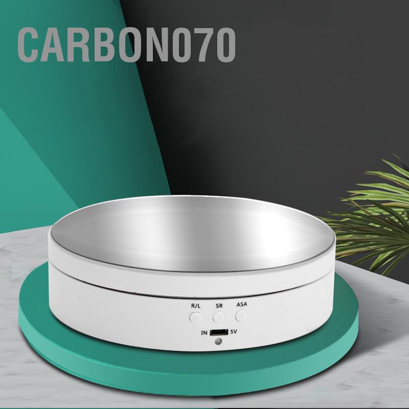 Carbon070 Đế trưng bày xoay Điện 3 mức tốc độ Bàn 360 cho trang sức Video ngắn