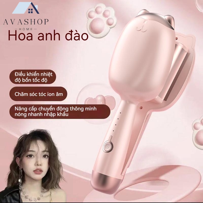Avashop66 Máy Uốn Xoăn Sóng Hippie Size 32mm Không Hại Tóc,gợn Nước Chống Bỏng,Máy Uốn Sóng Nước Lượn Sóng Ion