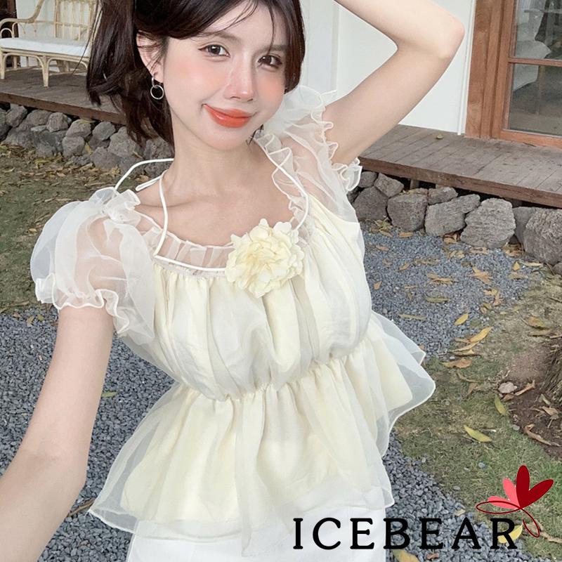 Áo Croptop Trễ Vai Ngắn Tay In Hoa Thời Trang Mùa Hè Cho Nữ