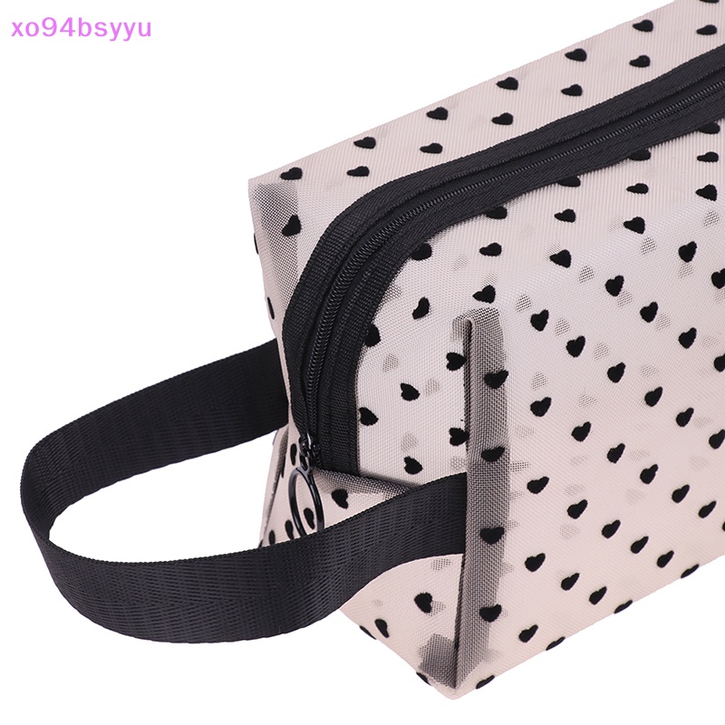 Túi Lưới Đựng Mỹ Phẩm Xo94Bsyu Màu Đen Có Khóa Kéo Tiện Dụng