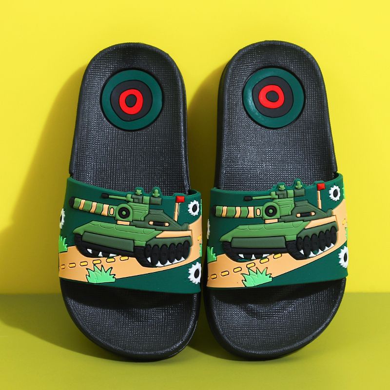 Dép Đi Trong Nhà Đế Mềm Chống Trượt Họa Tiết Hoạt Hình Thời Trang Mùa Hè Cho Bé Trai