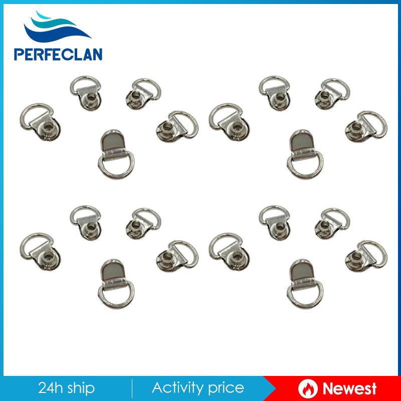 Set 20 Móc Ren Kèm Đinh Tán Màu Đen Chuyên Dụng Cho Cắm Trại / Hike