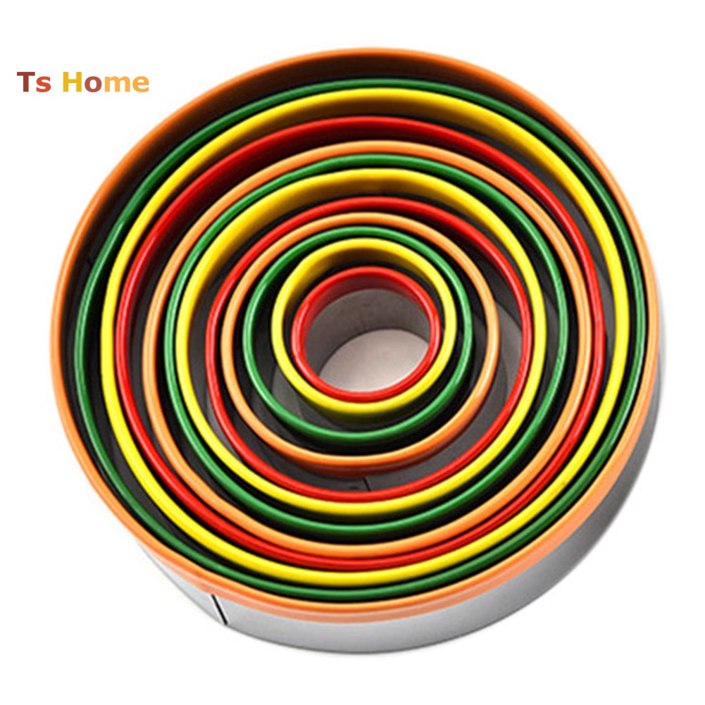 Set 12 Khuôn Tròn Làm Bánh Quy Bằng Thép Không Gỉ