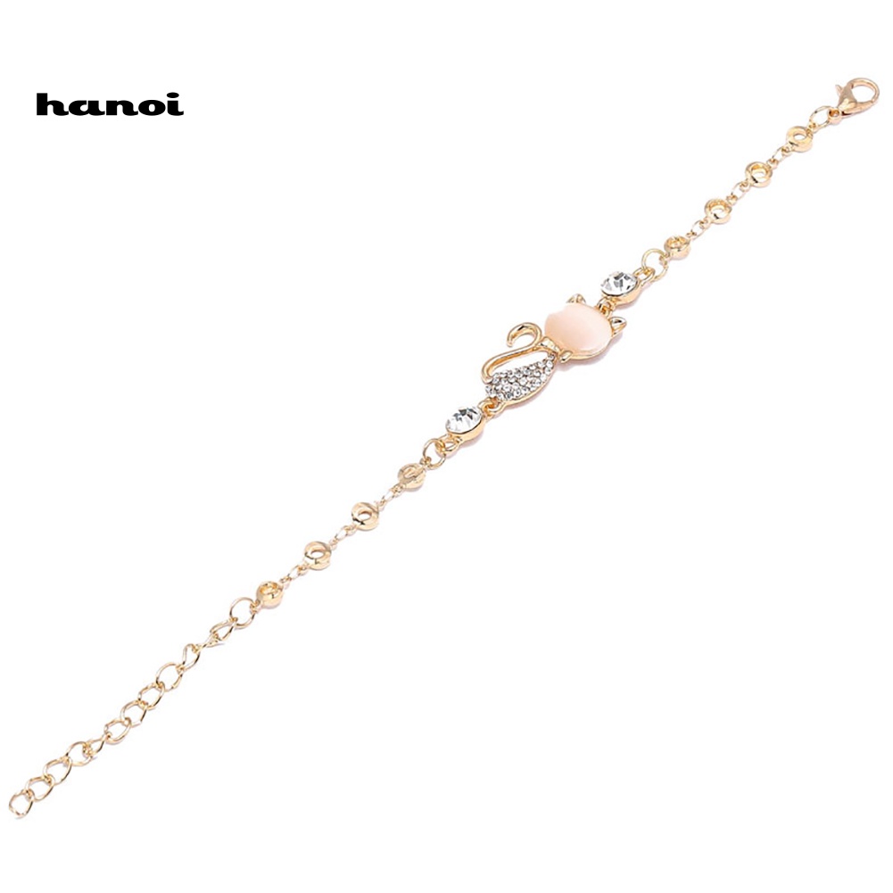 Vòng Đeo Tay HìNh MèO ĐíNh Kim Cương Giả ThờI Trang Cho Nữ