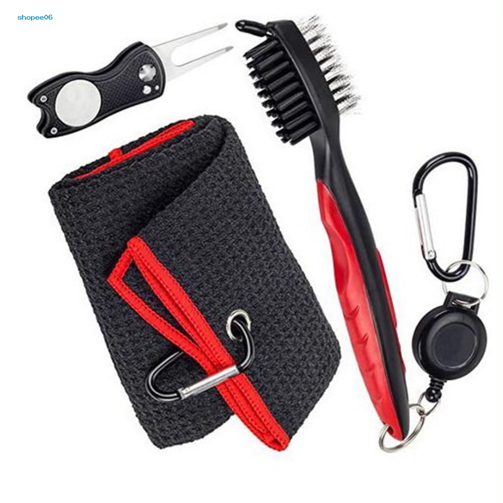 1 Bộ Bàn Chải Làm Sạch Gậy Đánh Golf Linh Hoạt Cầm Tay Thoải Mái Không Gây Khó Chịu