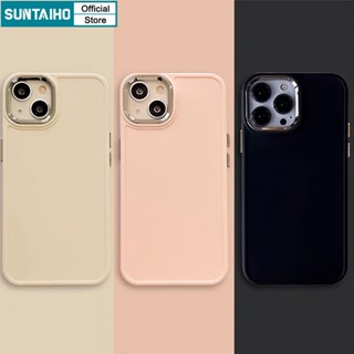 Suntaiho ốp iphone đen silicon sang chảnh nam nữ Ốp Điện Thoại Silicone Mềm Nhám Chống Sốc Màu Trơn trắng hồng Cho iPhone 16 15 14 13 12 11 Pro Max IP 7 8 Plus  Iphon X Xs XR XsMax Ốp Lưng