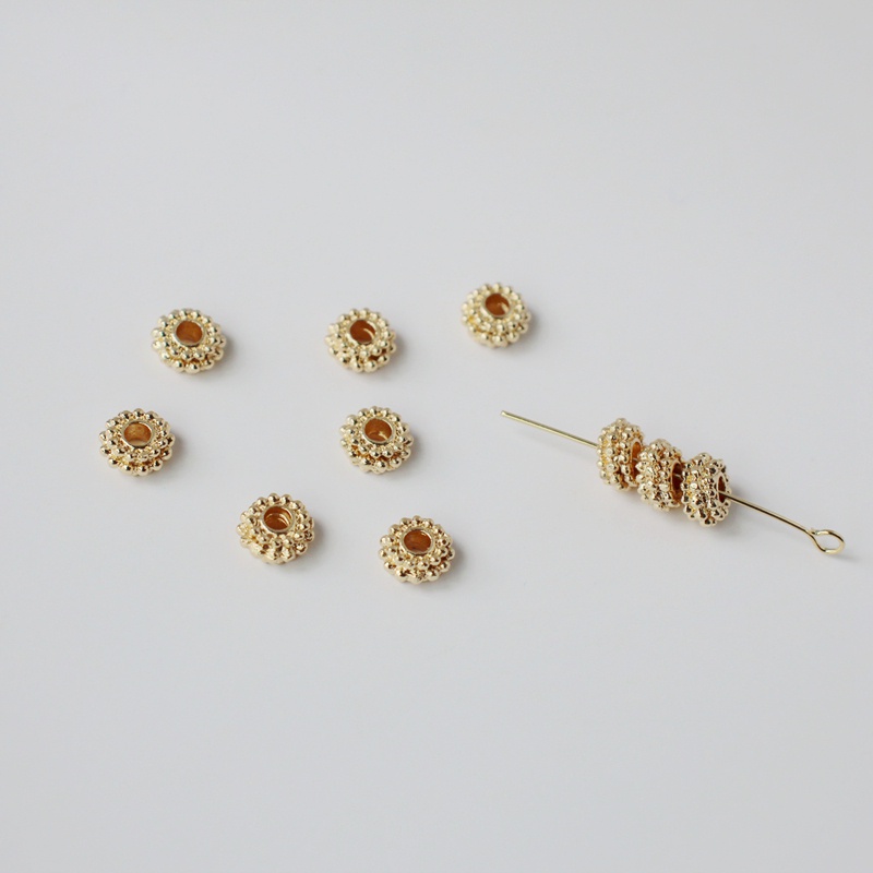 Bộ 10 Hạt Xâu Mạ Vàng 14k Nhiều Màu Sắc Dùng Làm Trang Sức diy