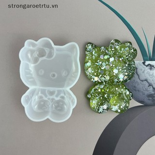 Khuôn Silicon Làm Trang Sức Thủ Công Hình Mèo Hello Kitty