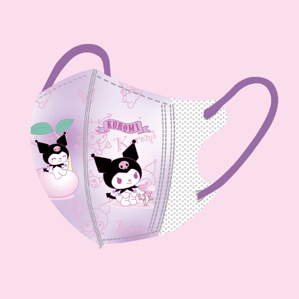 SANRIO Bộ 10 / 30 Khẩu Trang Chống Bụi In Hoạt Hình Kuromi 3D Dành Cho Trẻ H0277