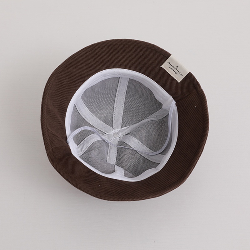 Mũ Bucket Vải Nhung Họa Tiết Hoạt Hình Phong Cách Hàn Quốc Cho Bé