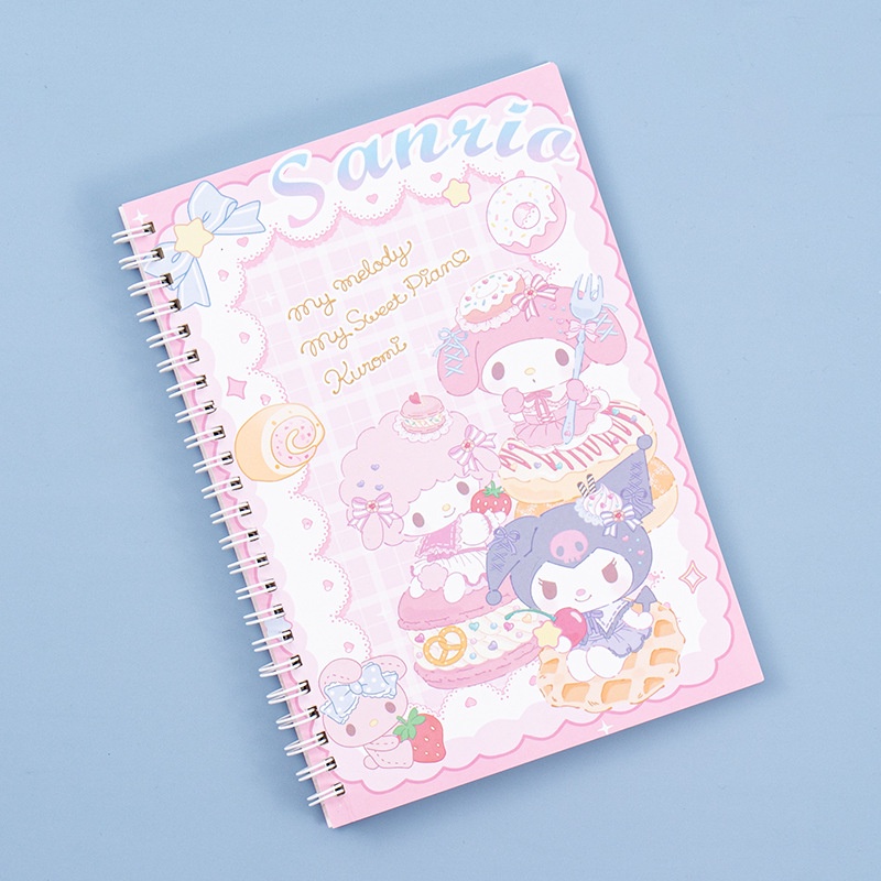 Sanrio coil book kuromi my melody cinnamoroll sketchbook tiểu học nhật ký học sinh sách sổ tay viết pads ledger