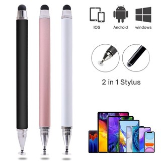 Màn hình cảm ứng hai đầu bút chì / 2 trong 1 bút cảm ứng điện dung đa năng bút cảm ứng / tương thích với điện thoại di động thông minh android và máy tính bảng ios iphone ipad