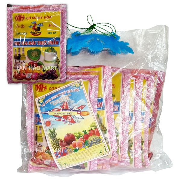 BỘT MÀU THỰC PHẨM NHÃN HIỆU CON GÀ CƠ SỞ MỸ HÒA - Gói 50gr Màu Đỏ - Giúp lên màu cho các món ăn thêm hấp dẫn