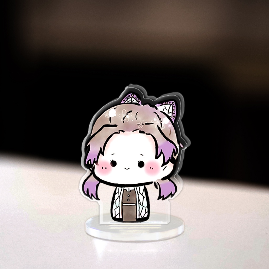 Mô hình Mini Demon Slayers Tanjiro Nezuko Standee Chibi Anime Manga Kimetsu no Yaiba trang trí góc học tập cao 3cm