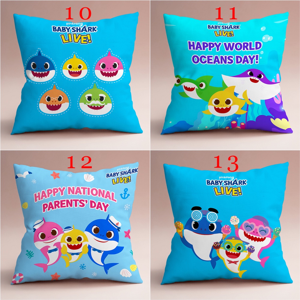 Vỏ Gối Đơn In Hình Cá Mập Một Mặt Trang Trí Phòng Khách / Ghế Sofa / Xe Hơi / Quà Tặng Cho Bé