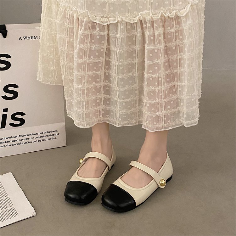 Giày Búp Bê Da PU Mũi Vuông Thời Trang Dành Cho Nữ