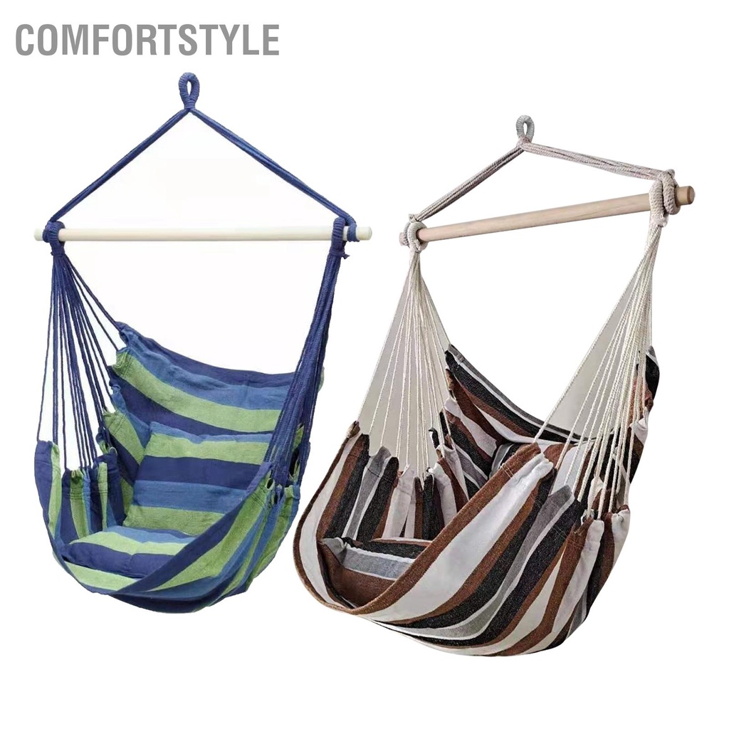 Comfortstyle Treo Dây Xích Đu Vải Dày Ký Túc Xá Ghế Ngoài Trời Nhà Phòng Ngủ Sân
