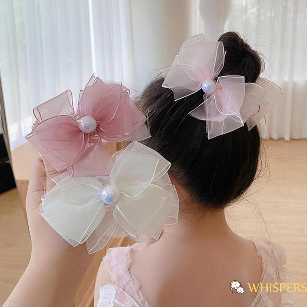 Kẹp Tóc Nơ Chất Liệu Chiffon Dễ Thương Cho Bé Gái