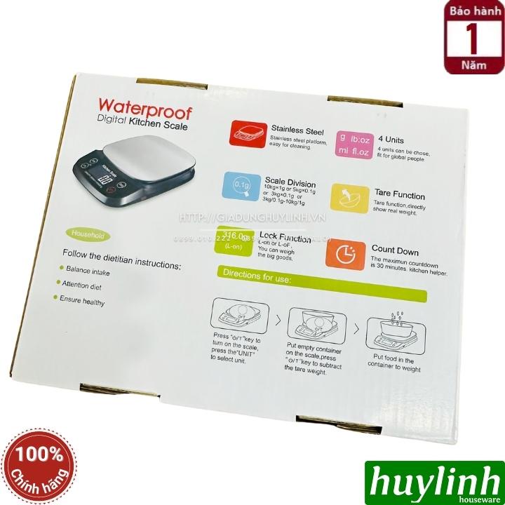 Cân điện tử nhà bếp - cân tiểu ly chống nước C136 - Cân trừ bì - Sạc USB