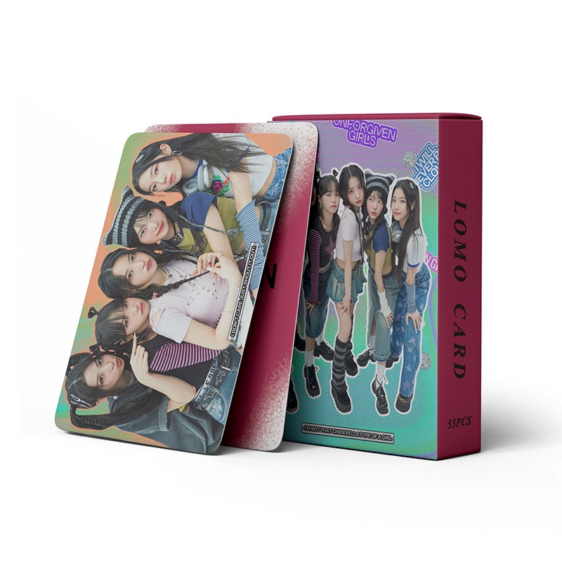 LE SSERAFIM Card Set 55 Tấm Thẻ Ảnh UNFORGIVEN Kpop Lomo Card Hình Nhóm Nhạc
