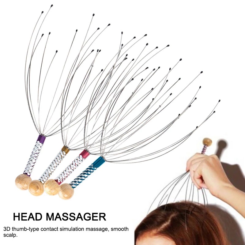 Bạch Tuộc Mát Xa Thư Giãn Đầu Kim Loại Màu Sắc Ngẫu Nhiên