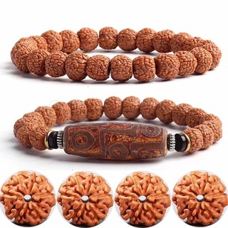 Vòng Tay Chuỗi Hạt Bồ Đề May Mắn Phong Cách Phật Giáo Tây Tạng Tự Nhiên Vajra Bodhi Rudraksha