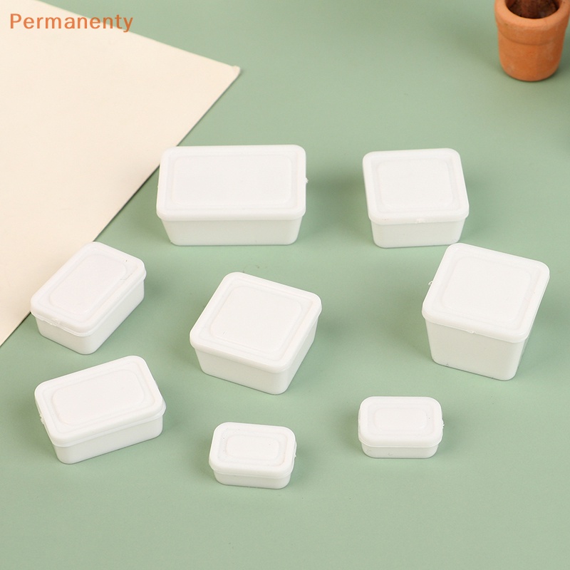 1 Bộ Hộp Cơm Bento Màu Trắng Tỷ Lệ 1: 12 Dùng Trang Trí Nhà Búp Bê