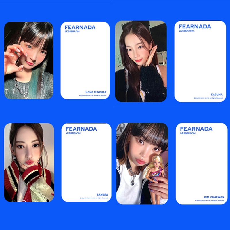 Set 5 Tấm Ảnh Lomo Card Lesserafim Sakura Chaewon Kazuha Eunchae