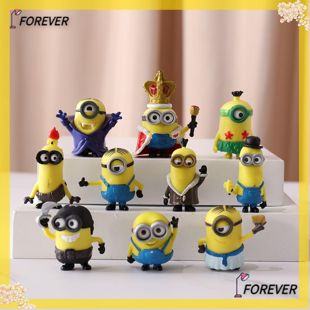 Set 10 Mô Hình Minions 3D Hoạt Hình Trang Trí Nhà Cửa
