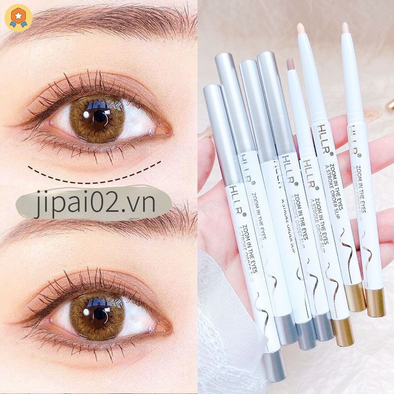 Bút nhũ mắt, chì kẻ mắt, bút vẽ bọng mắt màu nâu đen nhũ bạc vàng nội địa trung JP2