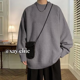 Áo sweater Cổ Tròn Dáng Rộng Đơn Giản Dễ Phối Đồ Thời Trang Cho Nam