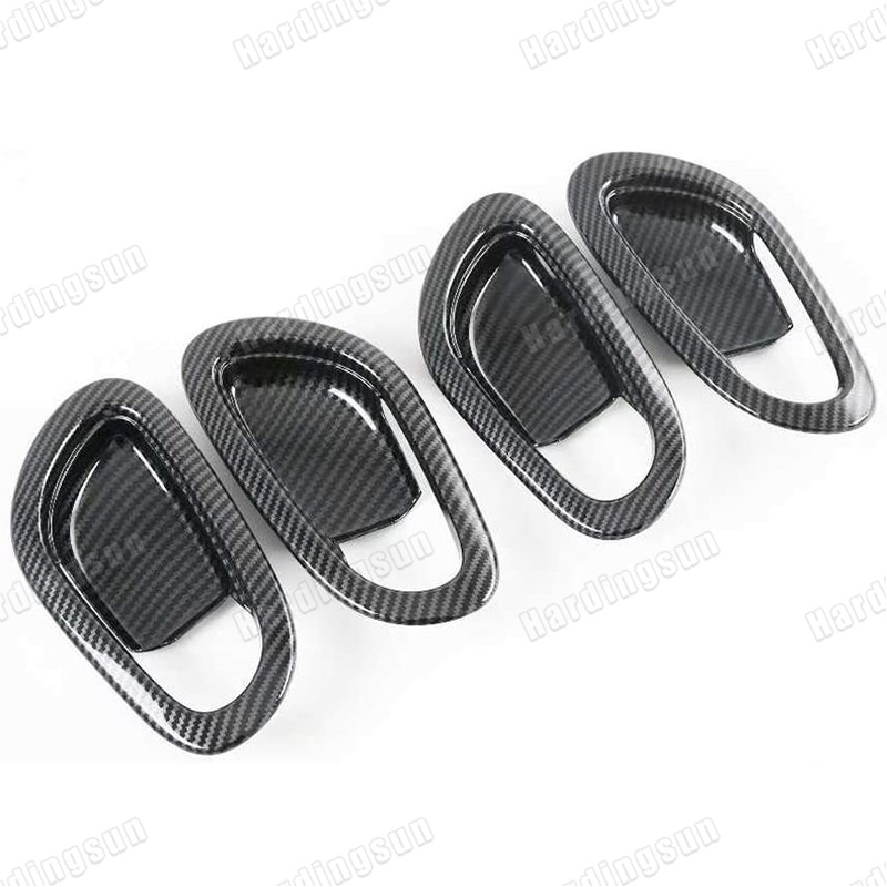 Khung Dán Bảo Vệ Tay Nắm Cửa Bên Trong Xe Hơi Nissan Navara NP300 2016-2021 Bằng Sợi Carbon