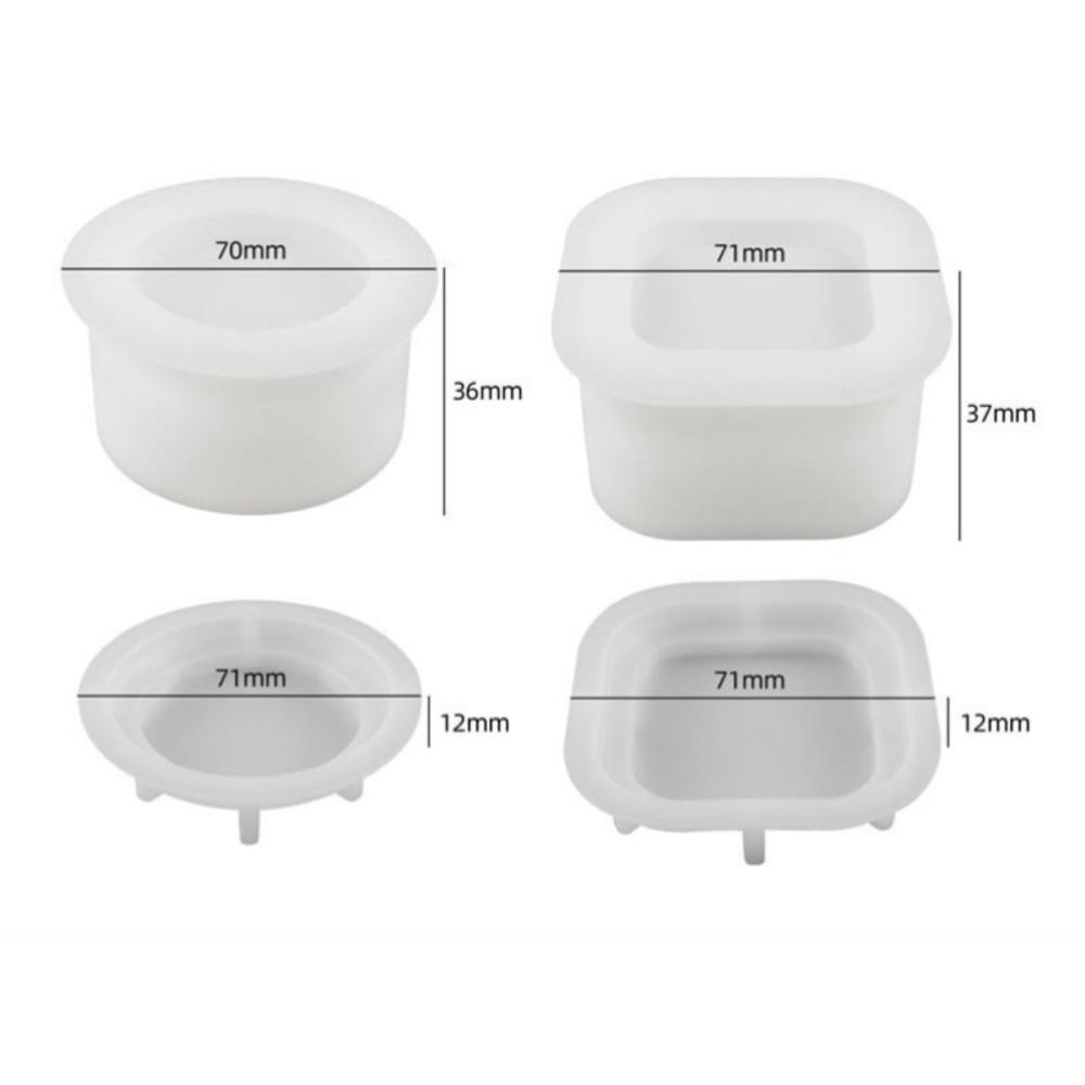 Khuôn Silicon Làm Nến Hình Sọc Tròn Có Nắp Đậy Giá Đỡ