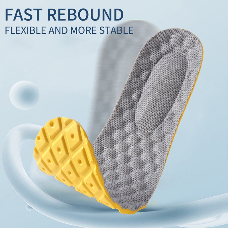 Miếng Lót Giày Thể Thao Bằng Cao Su Non Mềm Mại Thoáng Khí Thoải Mái Size 35-45 Cho Nam