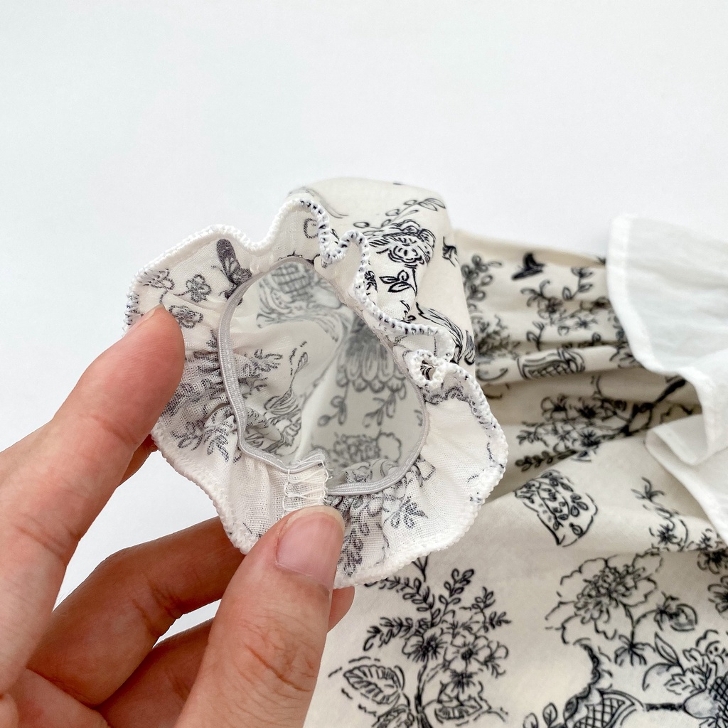 Bộ Đồ Áo Tay Dài Phối Ren Thắt Nơ + Quần Dài Phong Cách Mới Dành Cho Bé Gái 2023