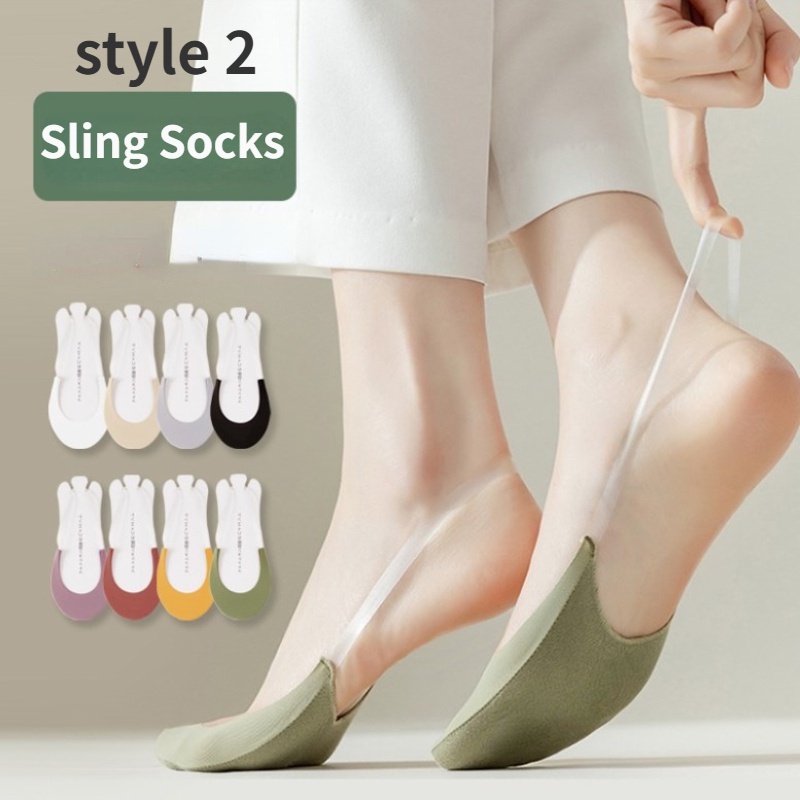 Vớ Thuyền Bằng Cotton Silicone Mỏng Chống Trượt Miệng Nông Cho Nữ