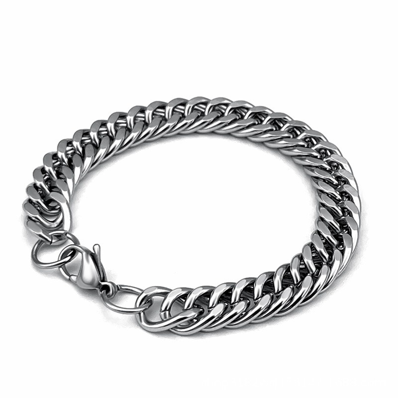 Vòng Đeo Tay Thép Titan Không Gỉ 10mm Thời Trang Dành Cho Nam
