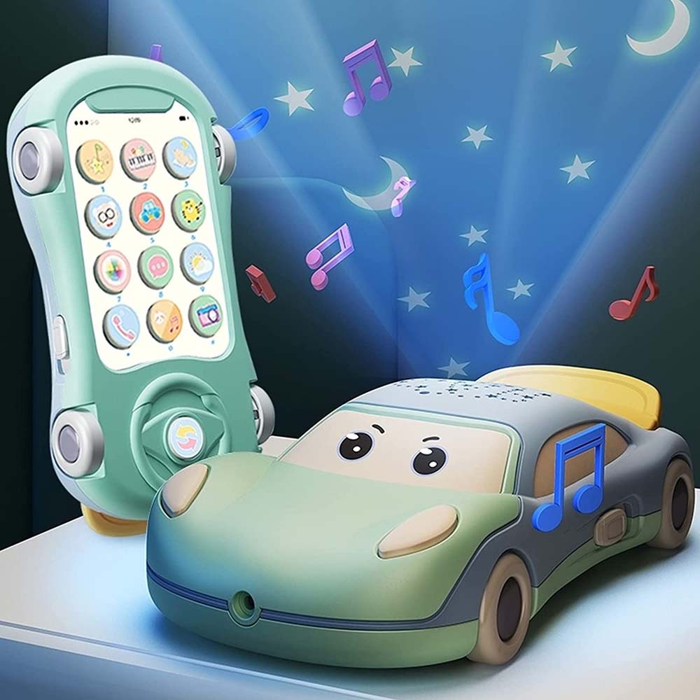 Baby Musical Car Phone Toys for 1 Year Old Boy Kids Early Education Learning Toy