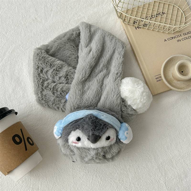 Khăn Choàng Cổ Mềm Mại Ấm Áp Hình Búp Bê Koupen-Chan 3 Dễ Thương Làm Quà Tặng Mùa Đông Cho Bé Gái