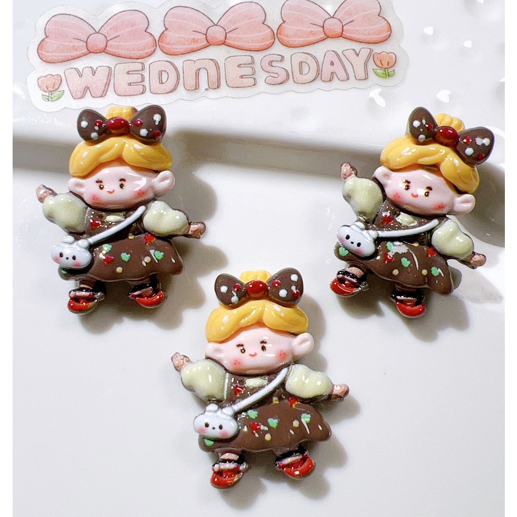 Bộ 20 Kẹp Tóc Hình Cô Gái Bằng Đá Cabochons Dùng Làm Đồ Trang Sức / Điện Thoại